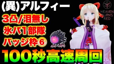 【ヘブバン+部隊編成】【ヘブバン】異時層アルティメットフィーラー『3凸無し/泪無し/氷パ1部隊100秒周回』バッジ枠６！【ヘブンバーンズレッド】【heaven burns red】